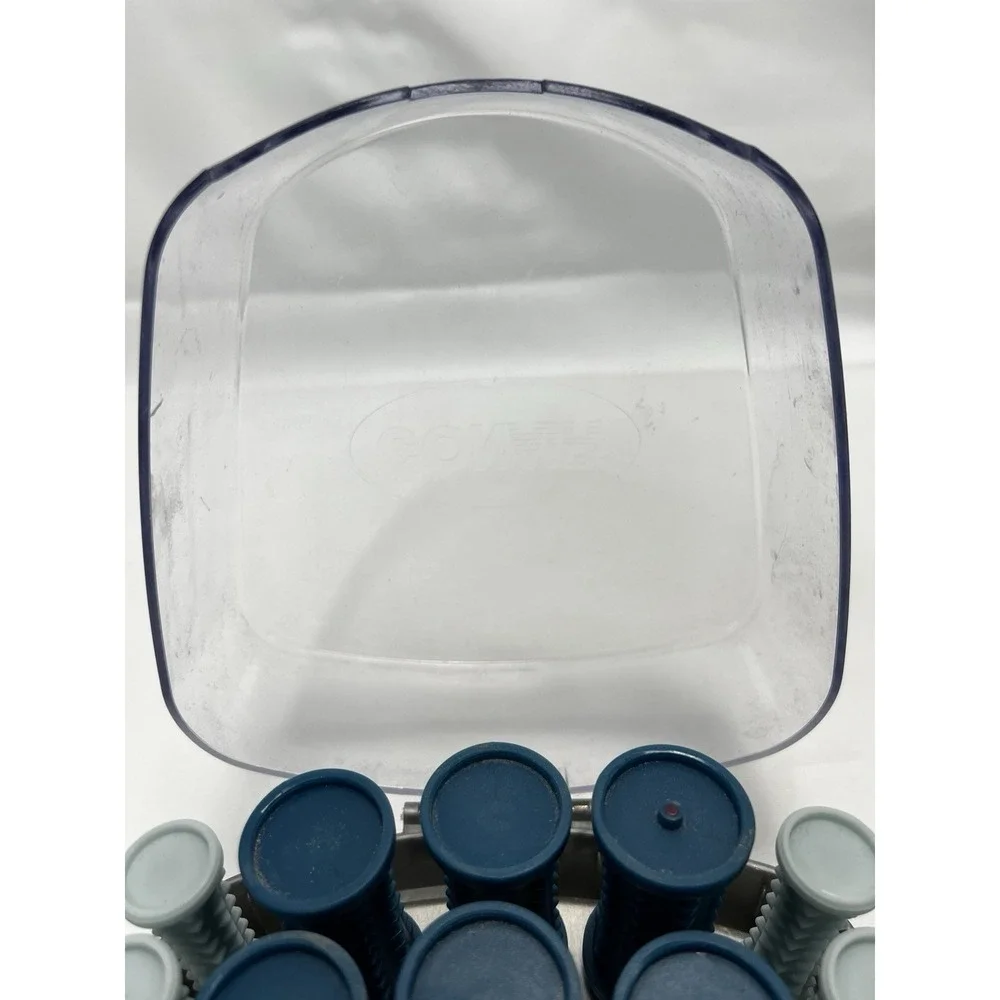 Conair hs34xam heated hair setter roller set blue gray 20 rollers clips